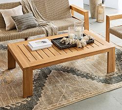 Malibu Teak Rectangular Outdoor Grand Coffee Table (58")