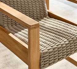 Malibu Teak &amp; Rope Outdoor Dining Armchair