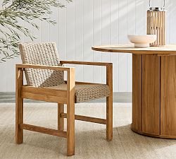 Malibu Teak &amp; Rope Outdoor Dining Armchair