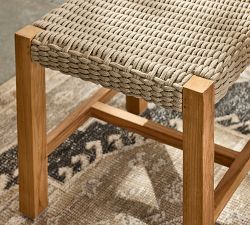 Malibu Teak &amp; Rope Square Outdoor Accent Table (20")