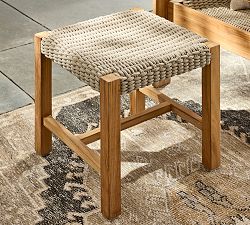 Malibu Teak &amp; Rope Square Outdoor Accent Table (20")