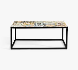 Porto Tile Rectangular Outdoor Coffee Table (40")