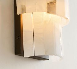 Windham Alabaster Demi Lune Sconce (11")