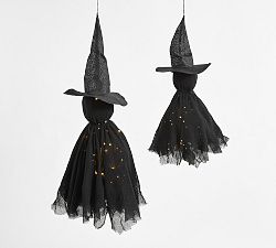 Open Box: Lit Witches, Hanging Set of 2 - Black