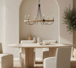 Sullivan Round Iron &amp; Rope Chandelier (39")