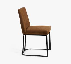Jake Leather Metal Dining Chair