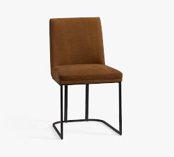 Jake Leather Metal Dining Chair