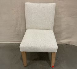 Open Box: Classic Upholstered Dining Chair - Performance Boucle Oatmeal, Seadrift Legs