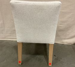 Open Box: Classic Upholstered Dining Chair - Performance Boucle Oatmeal, Seadrift Legs