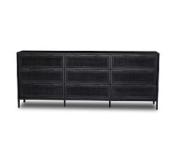 Open Box: Dolores 9-Drawer Dresser (86") - Black