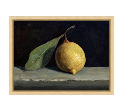 Open Box: Lemon Still Life, 12" X 10" - Natural Floater Frame