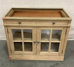 Open Box: Livingston Glass Door Cabinet without Top (35") - Seadrift