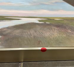 Open Box: Reflection Stream Framed Canvas, 40" x 40" - Champagne Frame