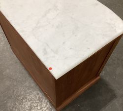 Open Box: Scarlett Marble Nightstand (28") - Brogan Brown