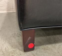 Open Box: Tyler Roll Arm Leather Manual Tall Recliner without Nailheads, 41" - Vintage Midnight, Espresso Legs