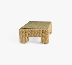 Kostas Wicker Rectangular Outdoor Coffee Table (50")