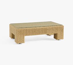 Kostas Wicker Rectangular Outdoor Coffee Table (50")
