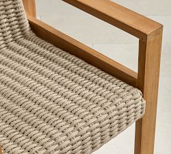 Malibu Teak &amp; Rope Outdoor Bar Stool