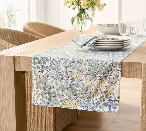 Chilewich Metallic Lace Table Runner in Gold | Pottery Barn