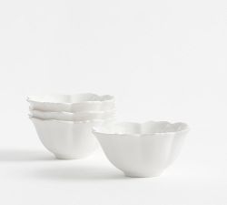 Figural Blossom Stoneware Snack Bowls - Set of 4