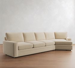 Pearce Square Arm Deep Seat Cuddle Chaise Sectional (137"&ndash;167")