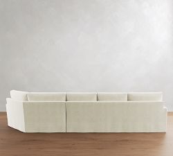 Pearce Square Arm Deep Seat Slipcovered Cuddle Chaise Sectional (137"&ndash;167")