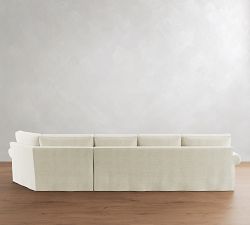 Pearce Roll Arm Deep Seat Slipcovered Cuddle Chaise Sectional (142"&ndash;172")