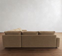 Sierra Leather 3-Piece L-Shaped Sectional (127")