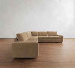 Sierra Leather 3-Piece L-Shaped Sectional (127")