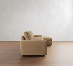 Sierra Leather Chaise Sectional (139"&ndash;154")