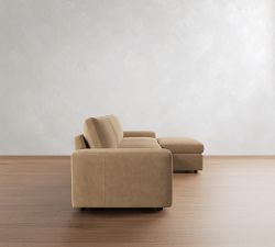 Sierra Leather Modular Chaise Sectional (147")