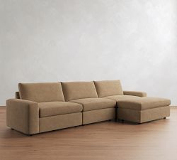 Sierra Leather Modular Chaise Sectional (147")