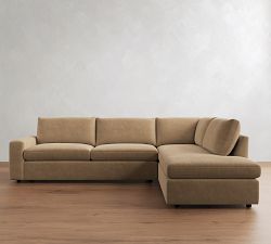 Sierra Leather Return Bumper Sectional (128"&ndash;138")