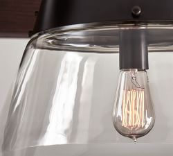 Caldwell Flared Recycled Glass Flush Mount (16")