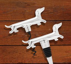 Dachshund Bottle Stopper and Corkscrew Set