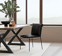 Eugina Leather Dining Chairs - Set of 2