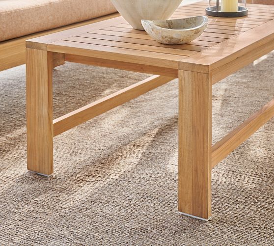 Malibu Teak Rectangular Outdoor Coffee Table (45