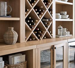 Modern Farmhouse 170" Grand Wine Storage with Display Cabinets