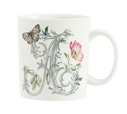 Monique Lhuillier Botanical Monogram Stoneware Mug