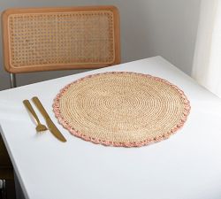 Sallie Ruffle Edge Round Placemat - Set of 4