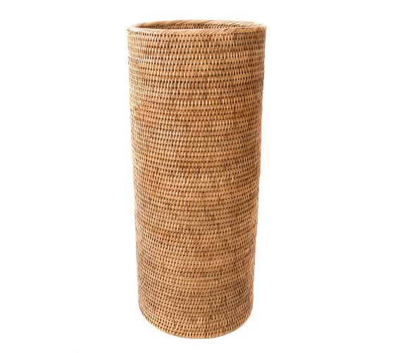 Tava Handwoven Rattan Round Umbrella Basket