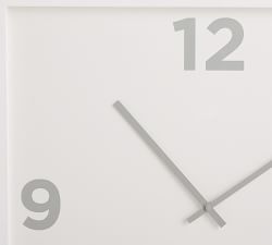 Wood Gallery Wall Clock - White