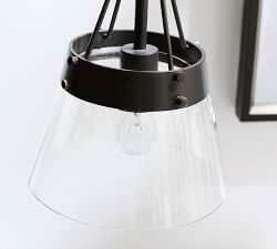 Caldwell Recycled Glass USB Table Lamp (24")
