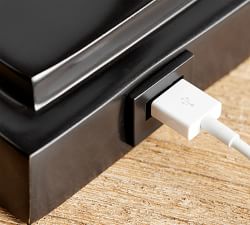 Caldwell Recycled Glass USB Table Lamp (24")