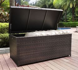 Benson Outdoor Wicker Pool Storage Bin 
