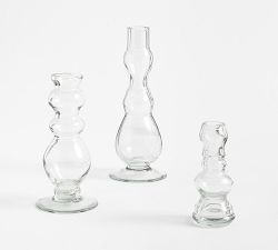 Recycled Bubble Glass Vases - Set of 3