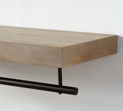 Brighton Closet Shelf With Rail (36"-48")