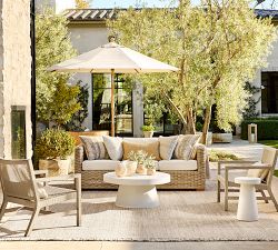 Indio Coastal  Mahogany &amp; Rope Outdoor Lounge Chair