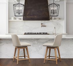 Layton Upholstered Swivel Stool