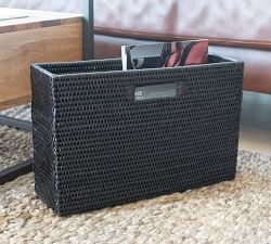 Tava Handwoven Rattan Rectangular Magazine Holder